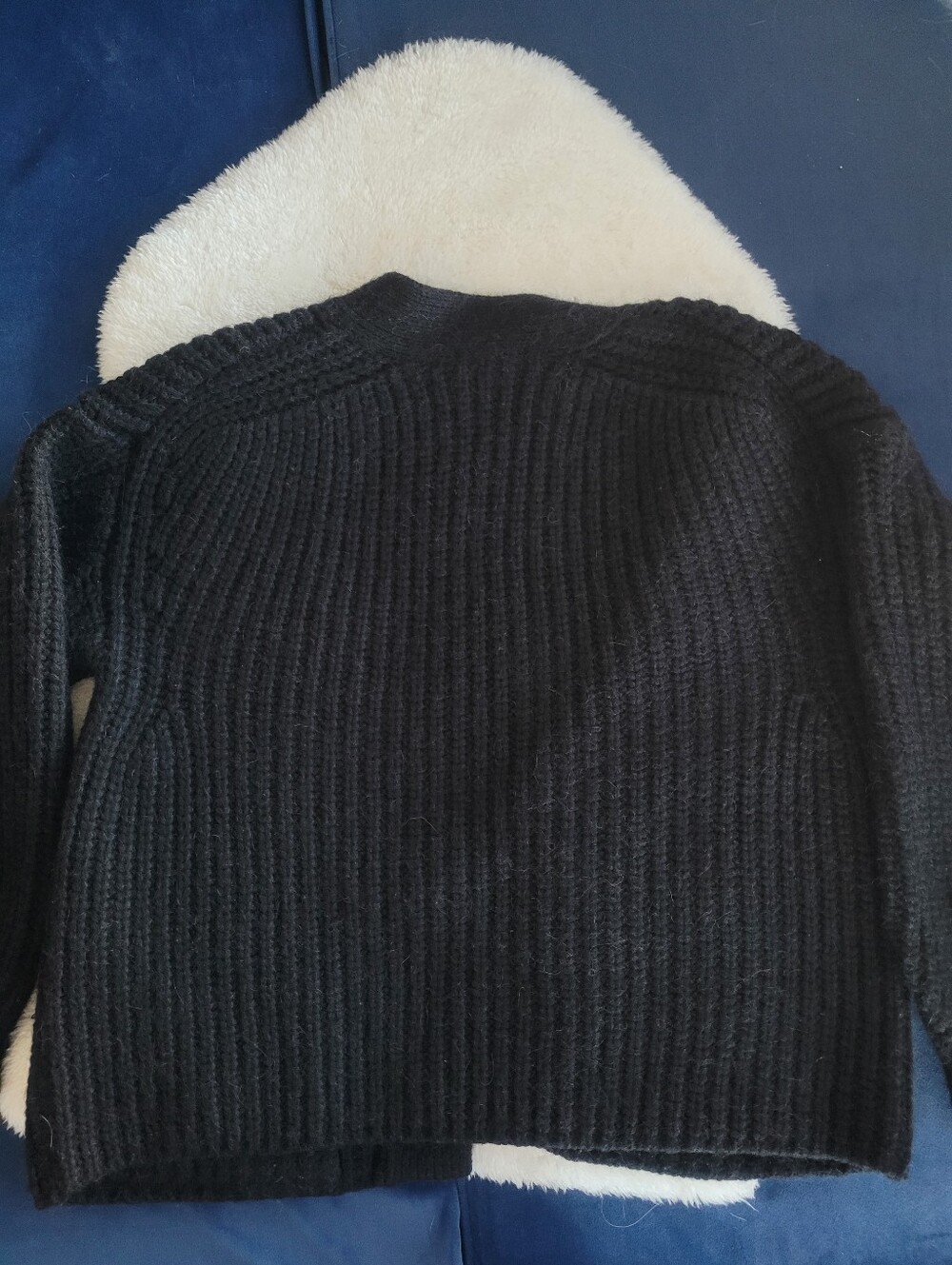 Oak + Fort Wool And Alpaca Open Front Cardigan O/S - Picture 3 of 7